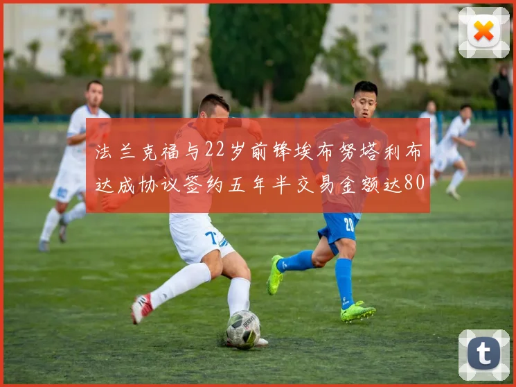 法兰克福与22岁前锋埃布努塔利布达成协议签约五年半交易金额达800万欧元