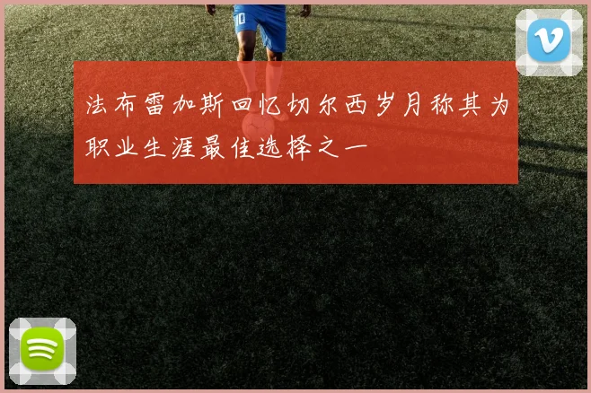 法布雷加斯回忆切尔西岁月称其为职业生涯最佳选择之一